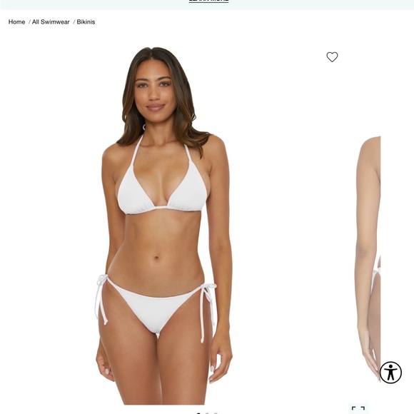 Becca Cheryl sliding triangle top sz D & Demi hipster side tie bottoms sz large - Picture 2 of 9